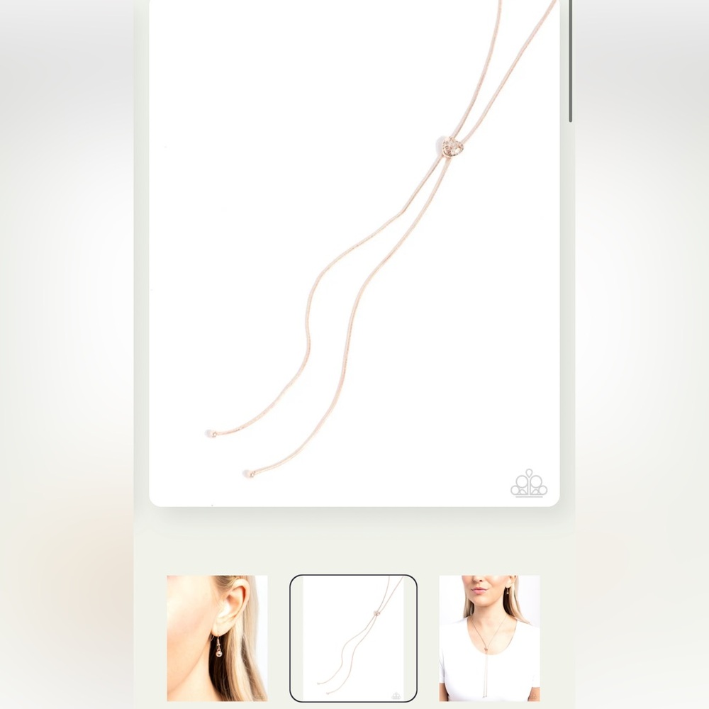 ❤️ “RAISED ROSE” ROSE GOLD HEART SLIDE BOLO NECKLACE ~ PAPARAZZI❗️❤️ - Picture 4 of 5